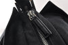 Authentic FENDI Mamma Baguette Shoulder Hand Bag Jersey Leather Black Junk 9443I