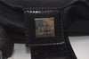 Authentic FENDI Vintage Shoulder Hand Bag Purse Jersey Leather Black 9443J