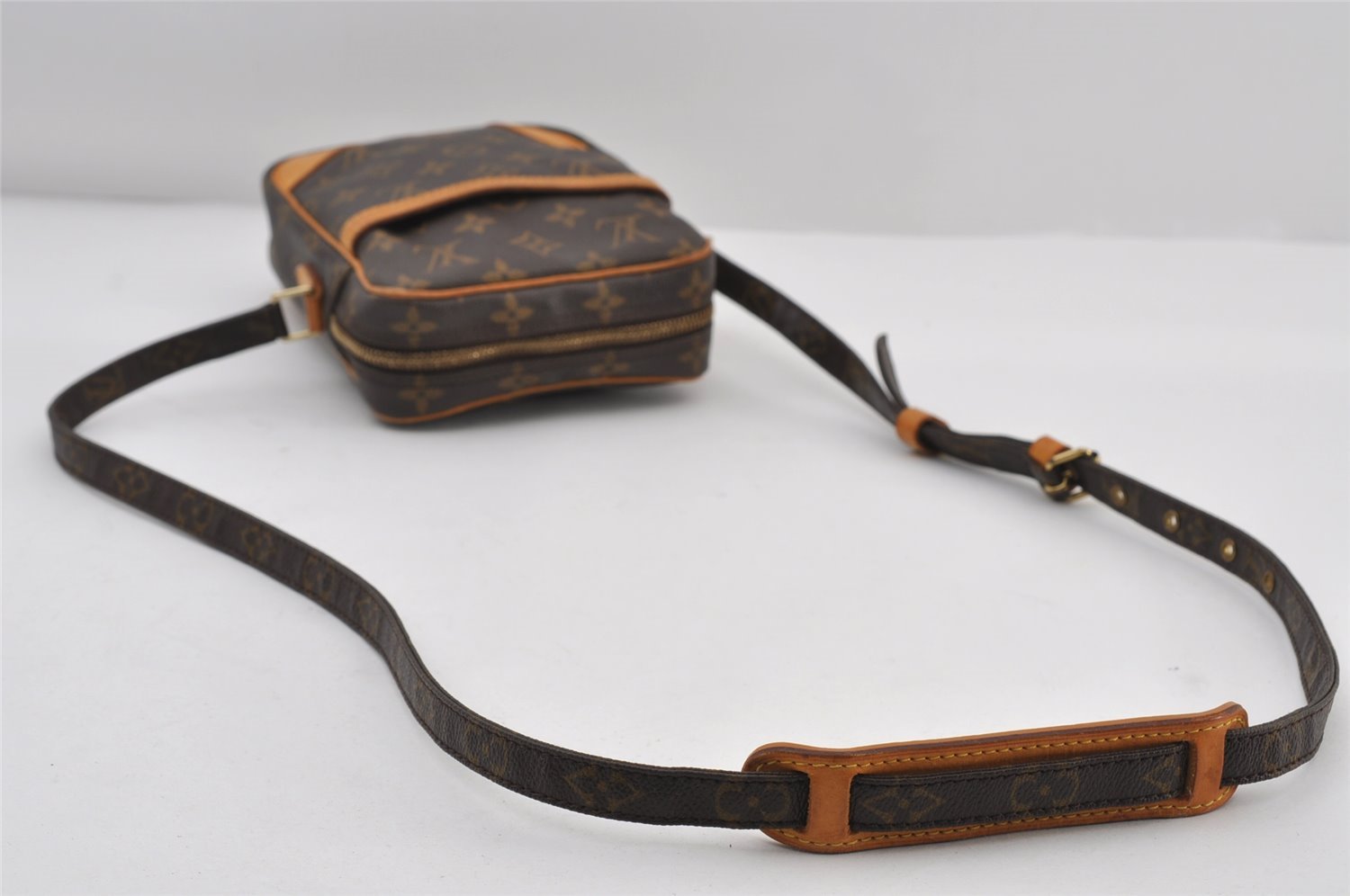 Authentic Louis Vuitton Monogram Danube Shoulder Cross Body Bag M45266 LV 9444I