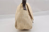 Authentic FENDI Zucca Mamma Baguette Shoulder Bag Canvas Leather Beige 9444J