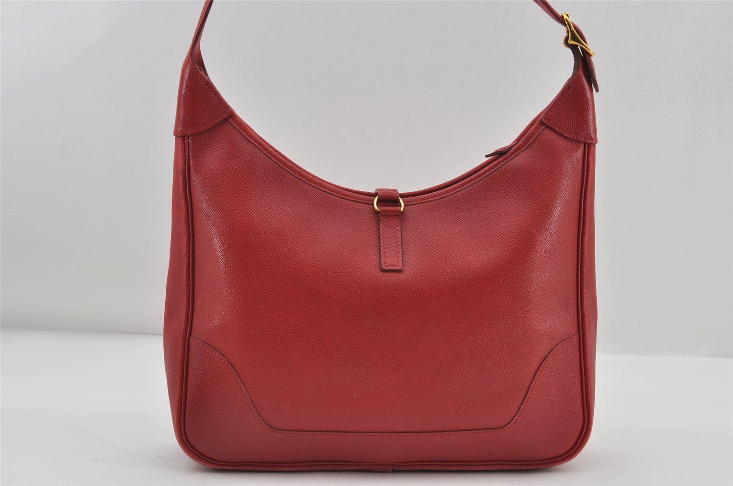 Authentic HERMES Trim 31 Shoulder Hand Bag Purse Leather Red 9445I