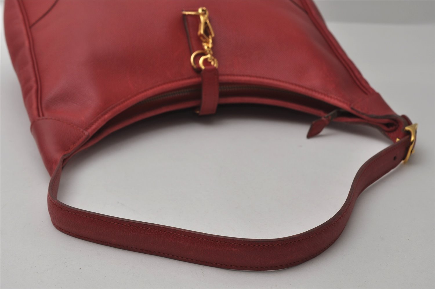 Authentic HERMES Trim 31 Shoulder Hand Bag Purse Leather Red 9445I