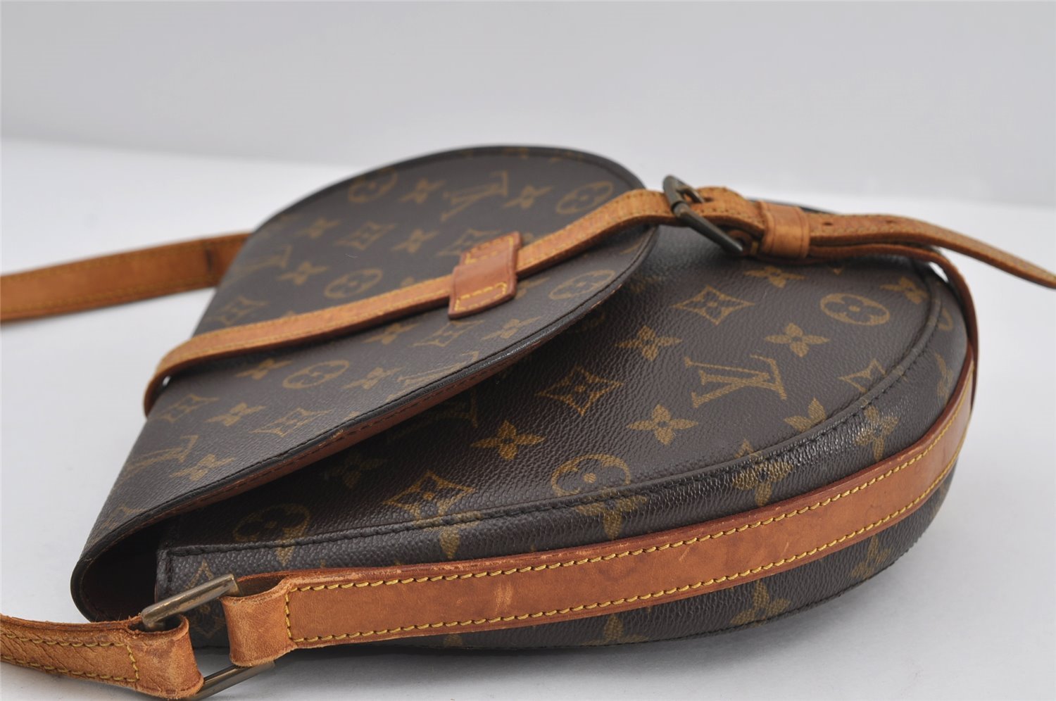 Authentic Louis Vuitton Monogram Chantilly GM Shoulder Cross Bag M51232 LV 9447I