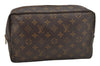 Auth Louis Vuitton Monogram Trousse Toilette 28 Clutch Hand Bag M47522 LV 9449J