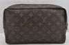 Auth Louis Vuitton Monogram Trousse Toilette 28 Clutch Hand Bag M47522 LV 9449J