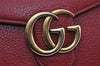 Authentic GUCCI GG Marmont Chain Shoulder Long Wallet Leather 401232 Red 9450I