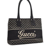 Authentic GUCCI Diamante Shoulder Tote Bag Wool Leather 257304 Black 9451I