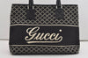 Authentic GUCCI Diamante Shoulder Tote Bag Wool Leather 257304 Black 9451I