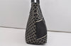 Authentic GUCCI Diamante Shoulder Tote Bag Wool Leather 257304 Black 9451I