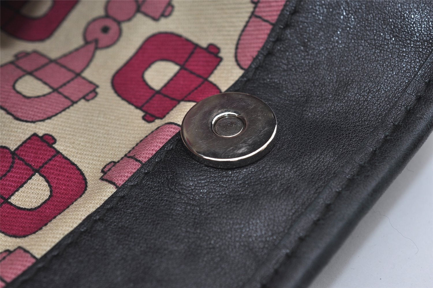 Authentic GUCCI Diamante Shoulder Tote Bag Wool Leather 257304 Black 9451I