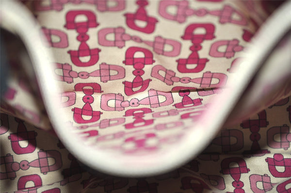 Authentic GUCCI Diamante Shoulder Tote Bag Wool Leather 257304 Black 9451I