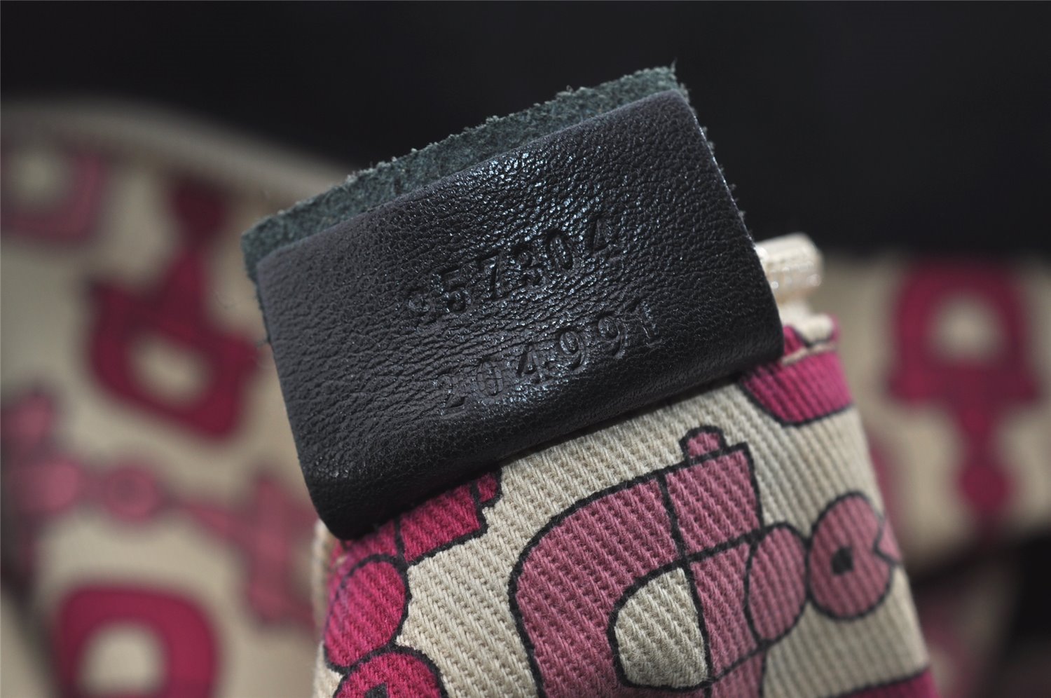 Authentic GUCCI Diamante Shoulder Tote Bag Wool Leather 257304 Black 9451I