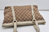 Authentic GUCCI Abbey Shoulder Tote Bag GG Canvas Leather 141470 Brown 9452I