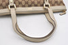 Authentic GUCCI Abbey Shoulder Tote Bag GG Canvas Leather 141470 Brown 9452I