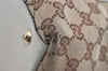 Authentic GUCCI Abbey Shoulder Tote Bag GG Canvas Leather 141470 Brown 9452I