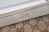 Authentic GUCCI Abbey Shoulder Tote Bag GG Canvas Leather 141470 Brown 9452I