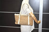 Authentic GUCCI Abbey Shoulder Tote Bag GG Canvas Leather 141470 Brown 9452I