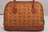 Authentic MCM Vintage Visetos Leather 2Way Shoulder Hand Bag Brown 9453J