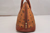 Authentic MCM Vintage Visetos Leather 2Way Shoulder Hand Bag Brown 9453J