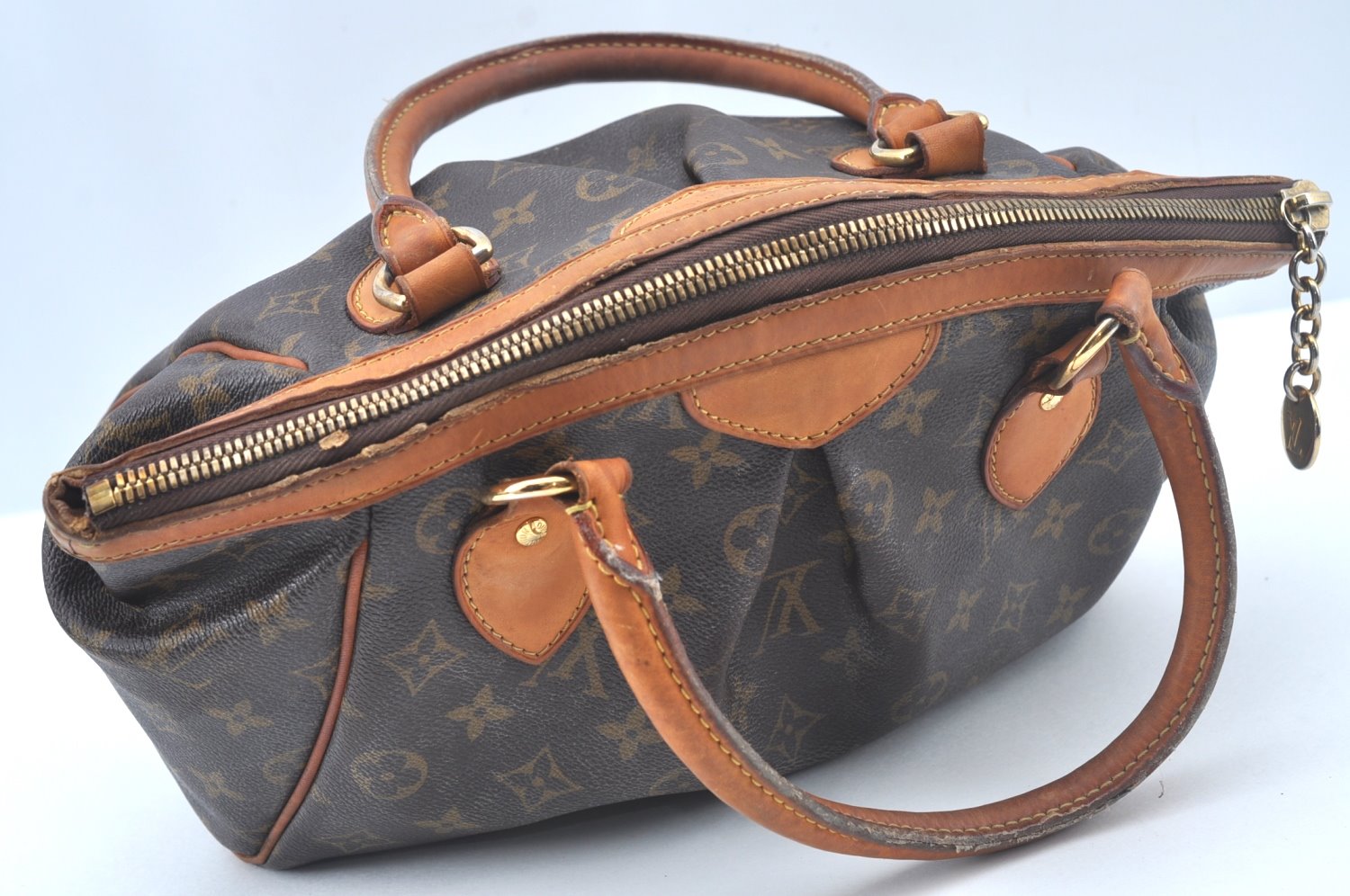 Authentic Louis Vuitton Monogram Tivoli PM Hand Tote Bag Purse M40143 LV 9455I