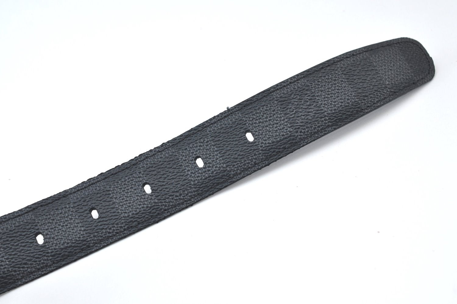 Auth Louis Vuitton Damier Graphite Ceinture Ellipse Belt 35.4