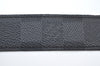 Auth Louis Vuitton Damier Graphite Ceinture Ellipse Belt 35.4" M9632 Black 9459G