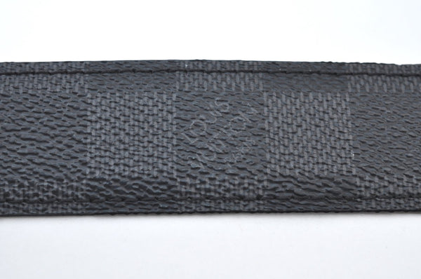 Auth Louis Vuitton Damier Graphite Ceinture Ellipse Belt 35.4" M9632 Black 9459G