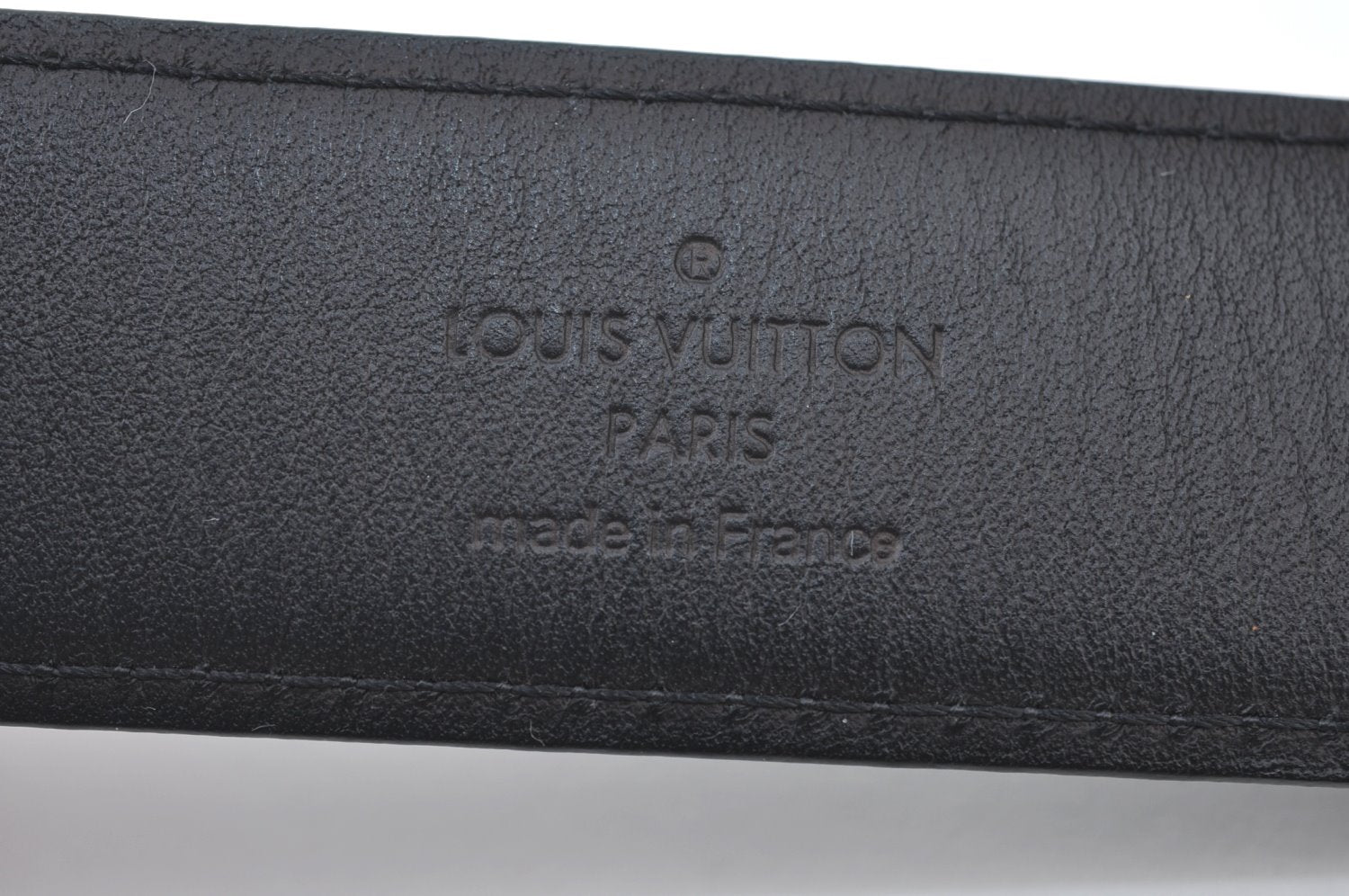 Auth Louis Vuitton Damier Graphite Ceinture Ellipse Belt 35.4