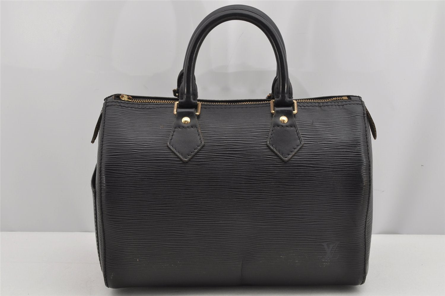 Authentic Louis Vuitton Epi Speedy 25 Hand Boston Bag Black M59232 LV Junk 9459J