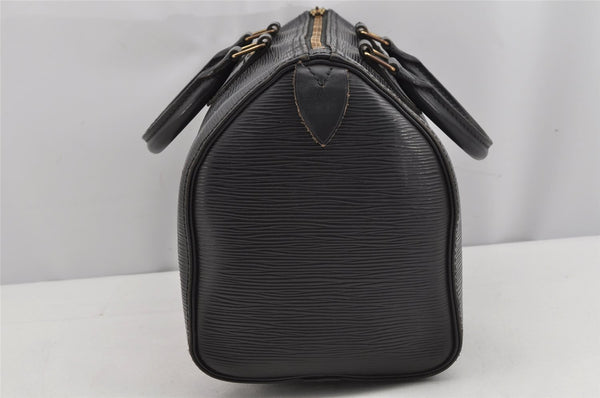 Authentic Louis Vuitton Epi Speedy 25 Hand Boston Bag Black M59232 LV Junk 9459J