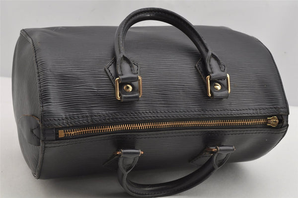 Authentic Louis Vuitton Epi Speedy 25 Hand Boston Bag Black M59232 LV Junk 9459J