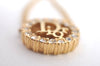 Authentic Christian Dior Gold Tone Rhinestone Chain Pendant Necklace CD 9461H