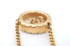 Authentic Christian Dior Gold Tone Rhinestone Chain Pendant Necklace CD 9461H