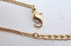 Authentic Christian Dior Gold Tone Rhinestone Chain Pendant Necklace CD 9461H