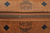 Authentic MCM Vintage Visetos Leather 2Way Shoulder Hand Bag Purse Brown 9461I