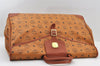 Authentic MCM Vintage Visetos Leather Travel Boston Bag Brown 9462I