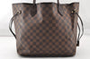 Authentic Louis Vuitton Damier Neverfull MM Shoulder Tote Bag N51105 LV 9463I