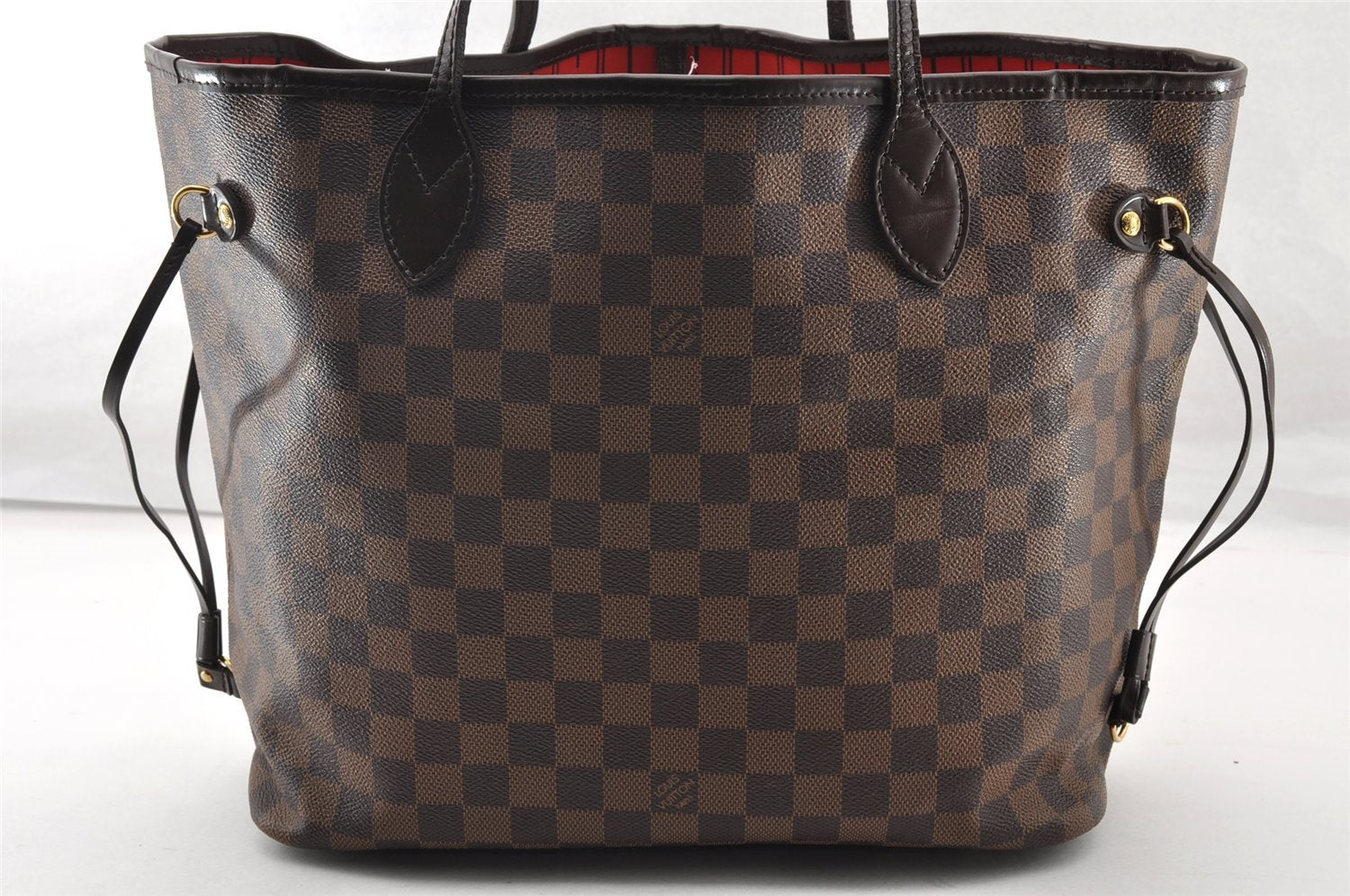 Authentic Louis Vuitton Damier Neverfull MM Shoulder Tote Bag N51105 LV 9463I