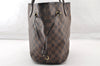 Authentic Louis Vuitton Damier Neverfull MM Shoulder Tote Bag N51105 LV 9463I