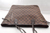 Authentic Louis Vuitton Damier Neverfull MM Shoulder Tote Bag N51105 LV 9463I