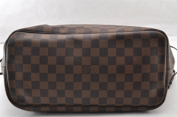 Authentic Louis Vuitton Damier Neverfull MM Shoulder Tote Bag N51105 LV 9463I