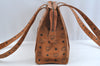 Authentic MCM Visetos Leather Vintage Shoulder Tote Bag Brown  9463J