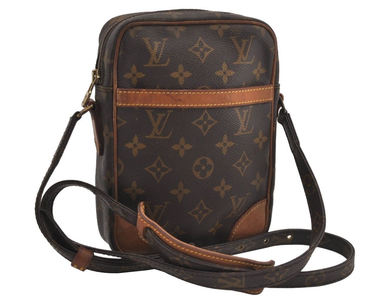 Authentic Louis Vuitton Monogram Danube Shoulder Cross Body Bag M45266 LV 9466I