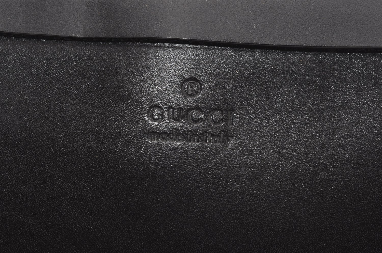 Authentic GUCCI Vintage Shoulder Tote Bag GG Canvas Leather 34339 Black 9467I