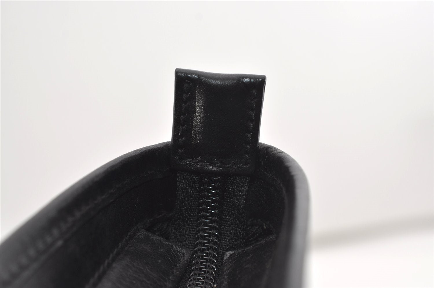 Authentic GUCCI Vintage Shoulder Tote Bag GG Canvas Leather 34339 Black 9467I