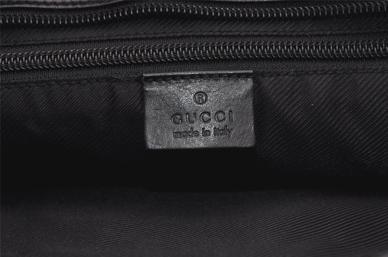 Authentic GUCCI Vintage Shoulder Tote Bag GG Canvas Leather 34339 Black 9467I