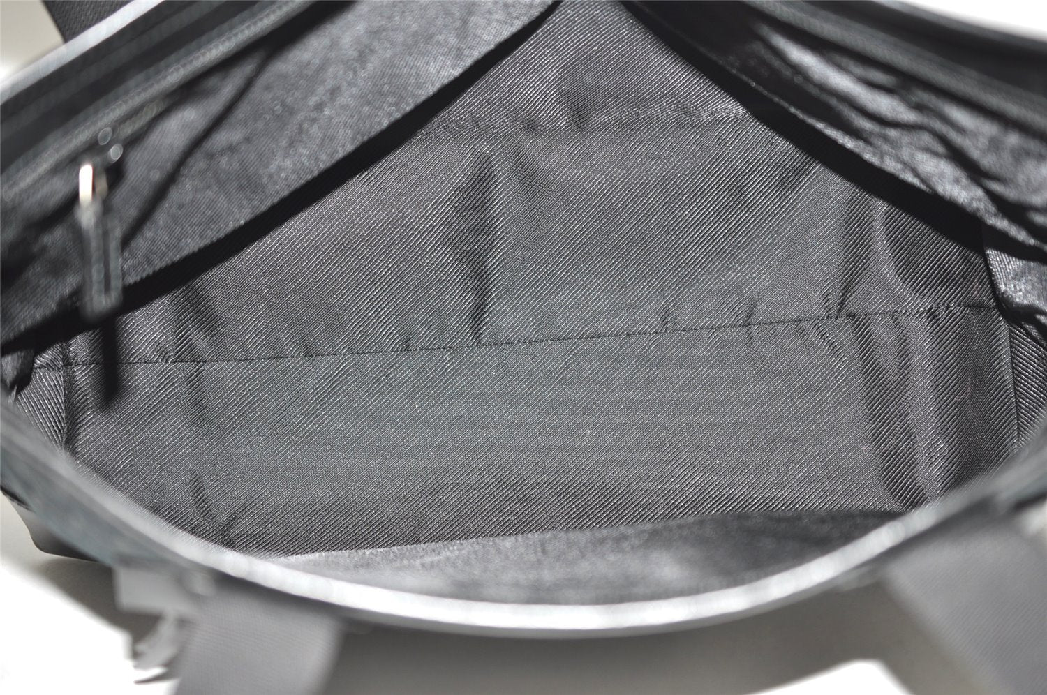 Authentic GUCCI Vintage Shoulder Tote Bag GG Canvas Leather 34339 Black 9467I