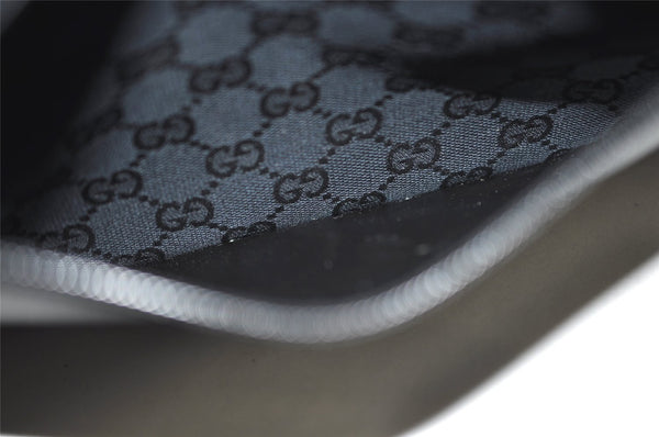 Authentic GUCCI Vintage Shoulder Tote Bag GG Canvas Leather 34339 Black 9467I