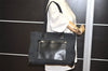 Authentic GUCCI Vintage Shoulder Tote Bag GG Canvas Leather 34339 Black 9467I