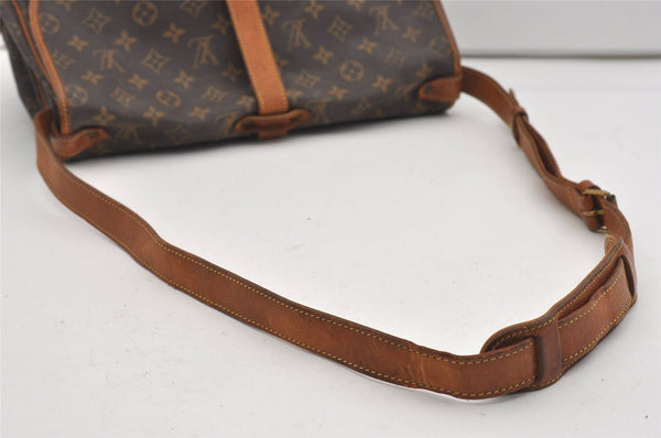 Authentic Louis Vuitton Monogram Saumur 35 Shoulder Cross Bag M42254 LV 9468I
